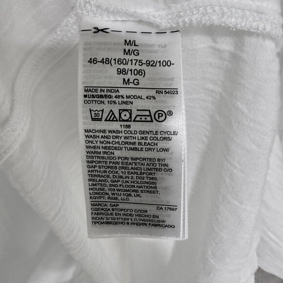 GAP Crinkle Cotton Modal Linen Maxi Cover-Up M/L - Picture 12 of 12